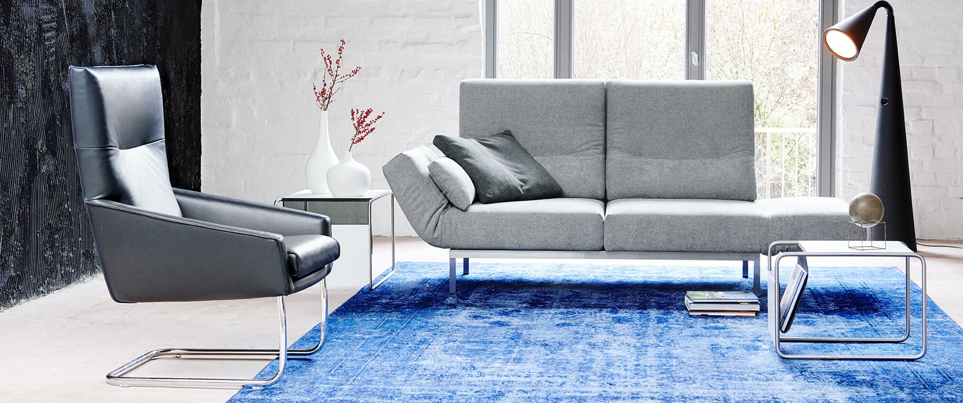 Signet Chimba Sofa 2-sitzig in Stoffbezug mit zwei Drehsitzen und Relaxfunktion online kaufen