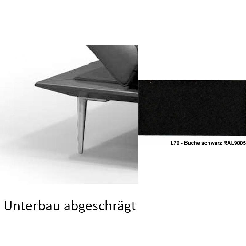 Unterbau abgeschrägt in Holz Buche - schwarz RAL 9005